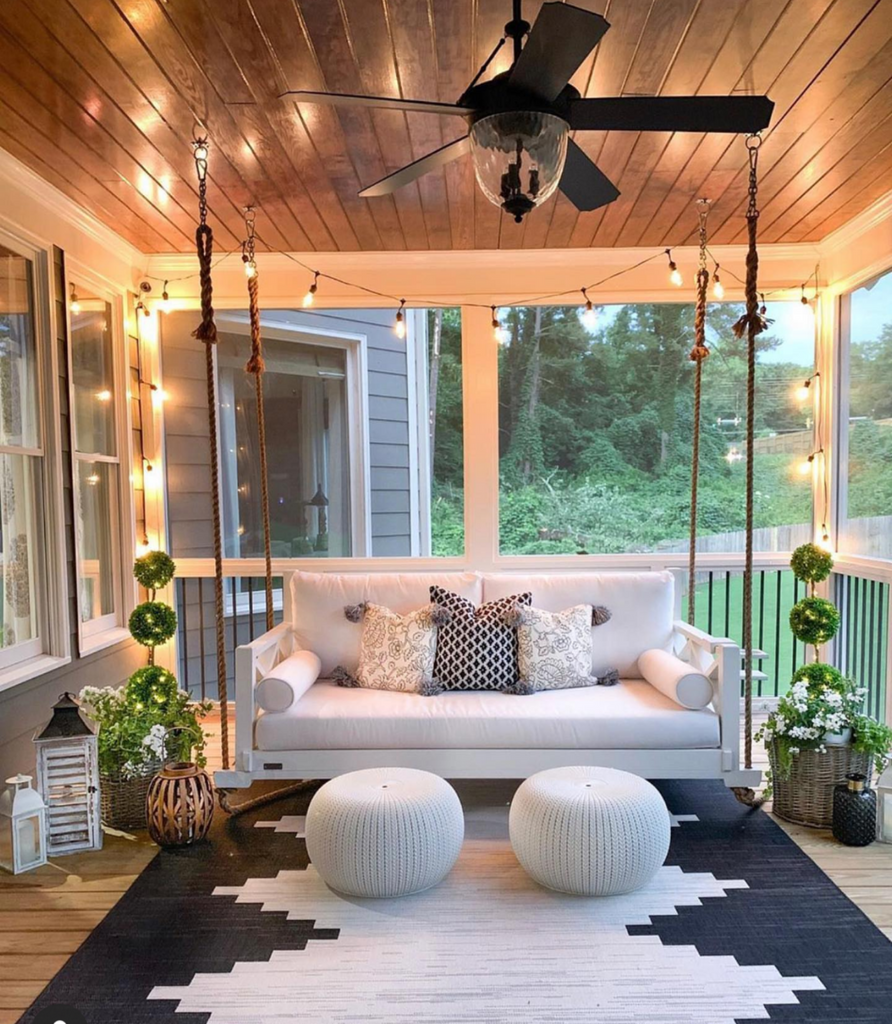 Modern porch swing online bed