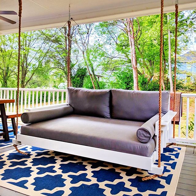 Turn Your Porch Into An Extra Bedroom With Our Full Size Bedswing.  #fouroakbedswings