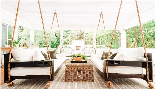 Front Porch Furniture Ideas to Go with Your Hanging Daybed Swing