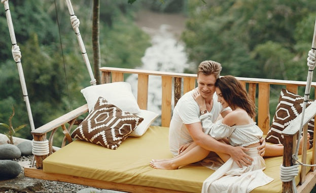 Planning a Prenup Photoshoot? Consider a Hanging Daybed Swing Prop.